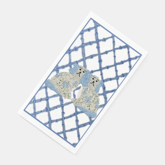 Gemberpotten Staffordshire Honden Magnolia Servet (Hoek)