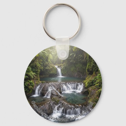 Gembleng Waterfall Sidemen Bali Nature Keychain (Voorkant)