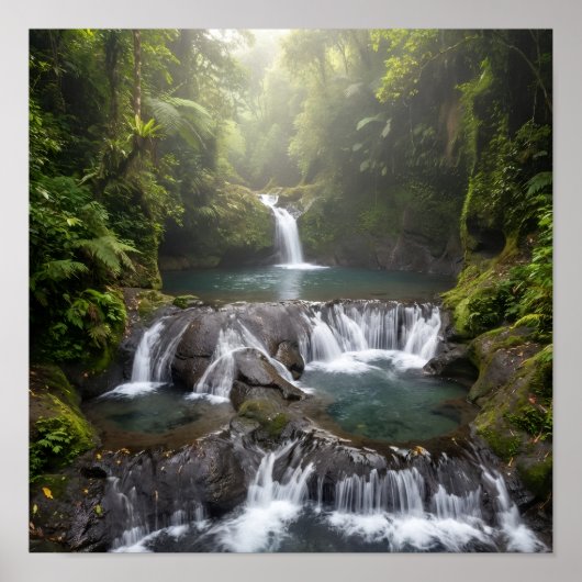 Gembleng Waterval Bali Jungle Wandkunst Poster (Voorkant)