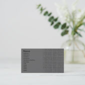 GEMBOSEERDE GRAY BUSINESS MODERN GRID STYLEBACKG VISITEKAARTJE (Staand voorkant)
