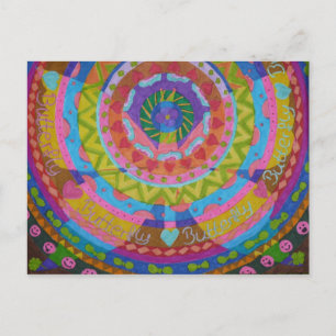 gemchange Schmetterling mit Hintergrund Briefkaart