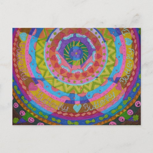 gemchange Schmetterling mit Hintergrund Briefkaart (Voorkant)