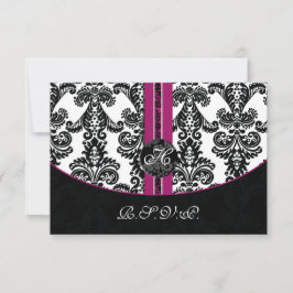 gemd demask roze rsvp kaarten standaard 3.5 x 5 kaartje