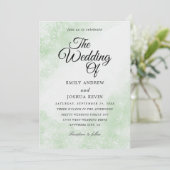 gemeende trouwuitnodigingen voor witte waterverf kaart (Staand voorkant)