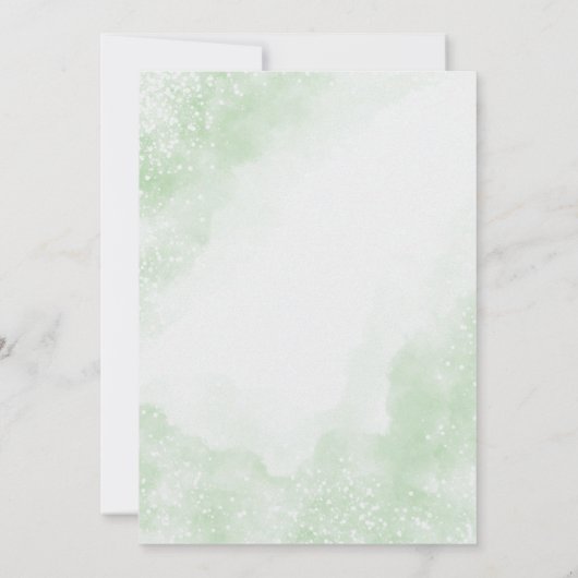 gemeende trouwuitnodigingen voor witte waterverf kaart (Achterkant)