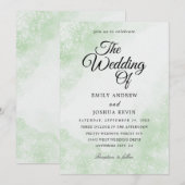 gemeende trouwuitnodigingen voor witte waterverf kaart (Voorkant / Achterkant)