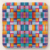 Gemeenschap Quilt van Eenheid en Diversiteit Bier Onderzetter (Voorkant)