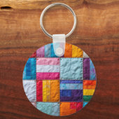 Gemeenschap Quilt van Eenheid en Diversiteit Sleutelhanger (Achterkant)