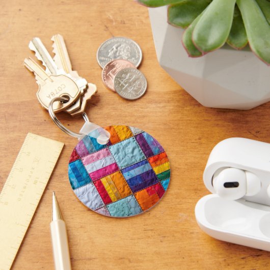 Gemeenschap Quilt van Eenheid en Diversiteit Sleutelhanger (Bureau)