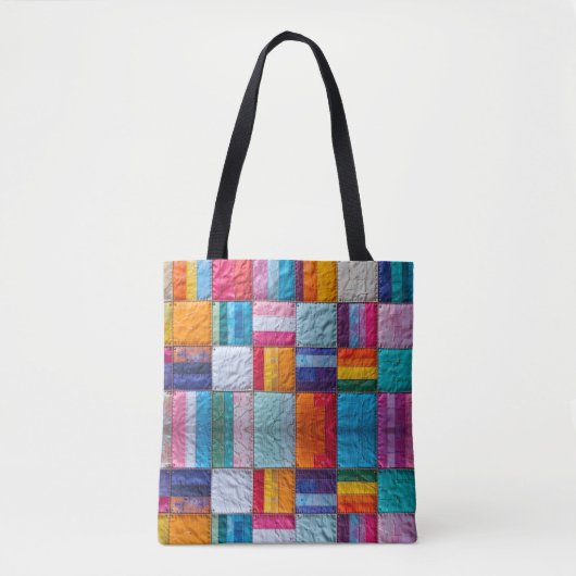 Gemeenschap Quilt van Eenheid en Diversiteit Tote Bag (Voorkant)