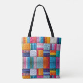 Gemeenschap Quilt van Eenheid en Diversiteit Tote Bag (Achterkant)