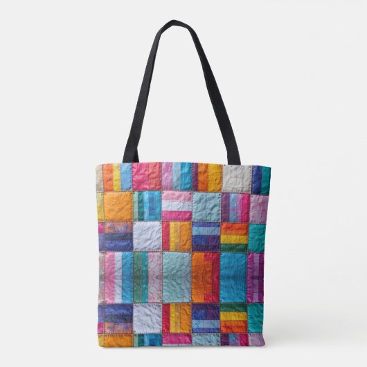 Gemeenschap Quilt van Eenheid en Diversiteit Tote Bag (Achterkant)