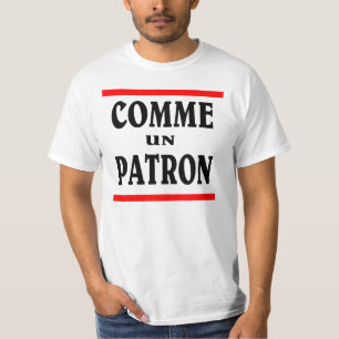GEMEENSCHAPPELIJK UN PATRON. Zoals een BOSS in het T-shirt