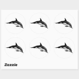 GEMEENSCHAPPELIJKE DOLFIN RONDE STICKER