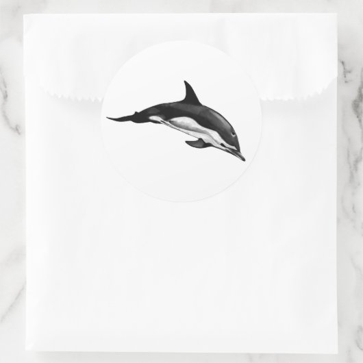 GEMEENSCHAPPELIJKE DOLFIN RONDE STICKER (Tas)