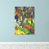 Gemeenschappelijke draden van menselijke interacti canvas afdruk (Insitu (Houten vloer))