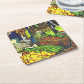 Gemeenschappelijke draden van menselijke interacti kartonnen onderzetters (Schuin)