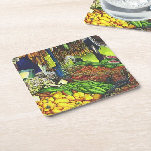 Gemeenschappelijke draden van menselijke interacti kartonnen onderzetters (Schuin)