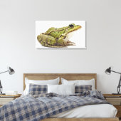 Gemeenschappelijke Europese kikker of eetbare kikk Canvas Afdruk (Insitu (Slaapkamer))