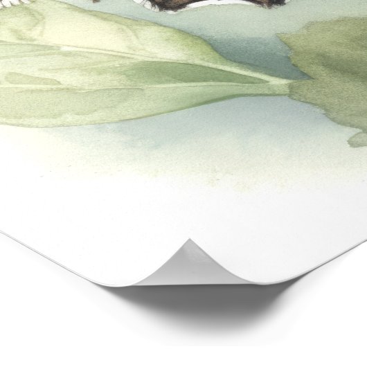 Gemeenschappelijke geruite vlinder Art Print Poste (Hoek)