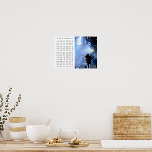 GEMEENSCHAPPELIJKE GUITAR-KORTEN BETROKKENSTADIUM POSTER (Keuken)