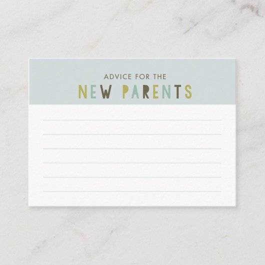 Gemeenschappelijke inspanning koppels Baby shower  Advieskaart (Voorkant)