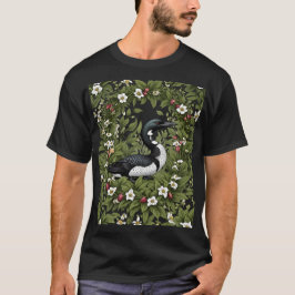 Gemeenschappelijke Loon Vogel Omgeven Door Witte O T-shirt