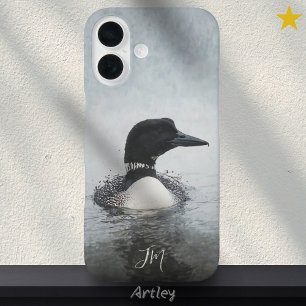 Gemeenschappelijke Loon Vogel Schilderen Initialen iPhone 16 Hoesje
