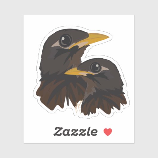 Gemeenschappelijke Mina Vogels Sticker (Vel)