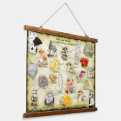 Gemeenschappelijke namen Tapestry Mushrooms van Ve Hangend Wandkleed (Gebogen)
