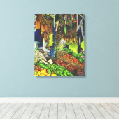 Gemeenschappelijke Threads van menselijke interact Canvas Afdruk (Insitu (Houten vloer))