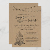 Gemeenschappelijke uitnodiging van het Baby shower (Voorkant / Achterkant)