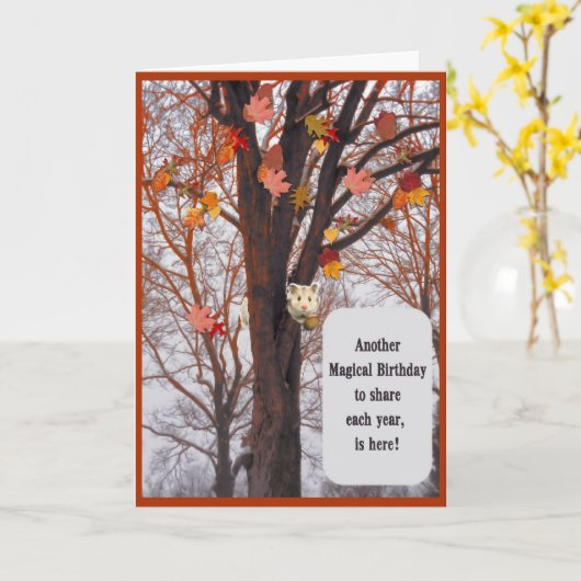 Gemeenschappelijke verjaardagsgroet kaart (Gele Bloem)