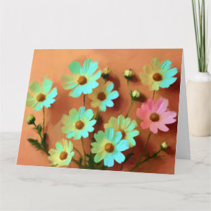 Gemeenschappelijke Zinnia Bloemen Kaart