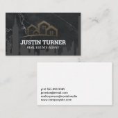 Gemeenschappen | City Skyline | Zwart marmer Visitekaartje (Voorkant / Achterkant)