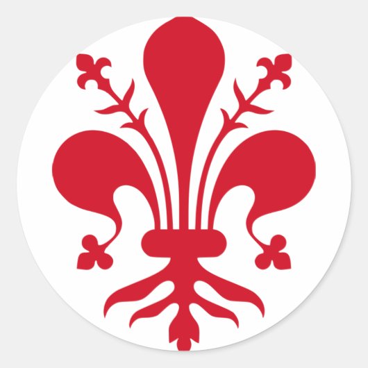 Gemeente Florence Ronde Sticker (Voorkant)