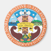 Gemeente San Diego-zeehond Magneet (Voorkant)