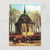 Gemeente verlaat hervormde kerk briefkaart (Voorkant)