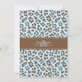 Gemeentedag van de moderne Blauwe Dierlijke Druk Kaart (Achterkant)