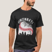  gemeentehonkbal in de stad Cincinnati bij T-shirt (Voorkant)