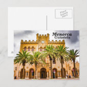 Gemeentehuis van Menorca Ciutadella Briefkaart (Voorkant / Achterkant)