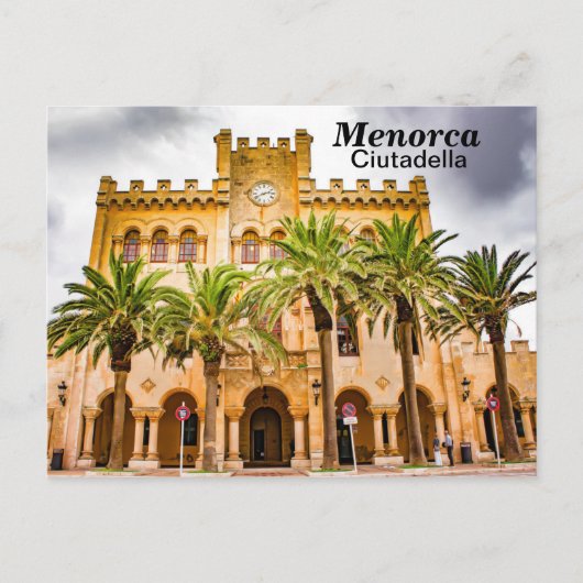 Gemeentehuis van Menorca Ciutadella Briefkaart (Voorkant)