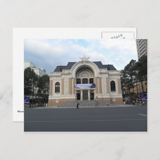 Gemeentelijk theater in Ho Chi Minh Vietnam Briefkaart (Voorkant / Achterkant)