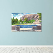 Gemeentelijk Uitzicht van Rock Rimmon Canvas Afdruk (Insitu (Houten vloer))