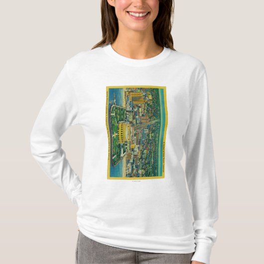 Gemeentelijke Auditorium op strand T-shirt (Voorkant)