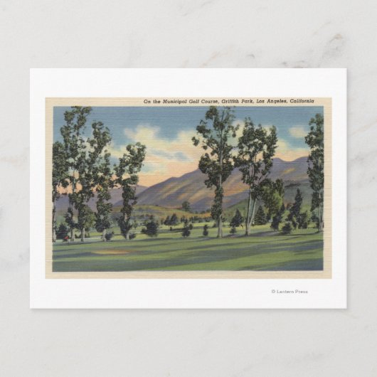 Gemeentelijke Golfcursus in Griffith Park Briefkaart (Voorkant)