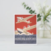 Gemeentelijke luchthavens, 1936 briefkaart (Staand voorkant)
