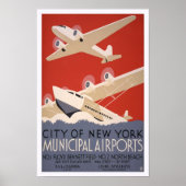 Gemeentelijke luchthavens, 1936.  luchtvervoer poster (Voorkant)