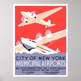 Gemeentelijke luchthavens in New York Poster