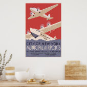 Gemeentelijke luchthavens van New York Poster (Keuken)